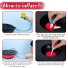 GYMMAGE Half Ball Balance Trainer Yoga Exercise Ball with Resistance Bands