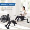 Magnetic Air Rowing Machine with 16-Level Resistance and LCD Monitor