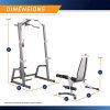 Marcy Pro Deluxe Cage System with Weightlifting Bench