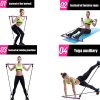 Pilates Bar Kit with Resistance Band, Portable Home Gym Workout Package