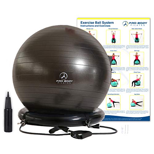 Yoga and Pilates Exercise Ball Chair for Gym, Home, or Office