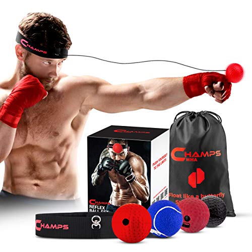 Boxing Reflex Ball Set - 4 Difficulty Levels Great for Reaction Speed