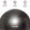 Retrospec Luna Exercise Ball, Base, Pump with Anti-Burst Material