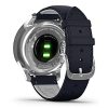 Garmin vivomove Luxe (Navy Leather/Silver) Power Bundle