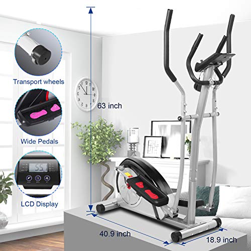 FUNMILY Elliptical Machine, Portable Magnetic Ellptical Exercise Machine