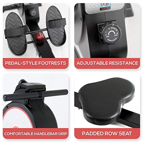 Fitness Tracking Magnetic Rowing Machine with Bluetooth App