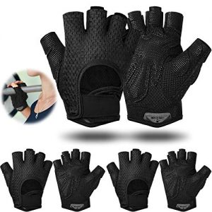 3 Pairs Ventilated Weight Lifting Gloves, Sports Gym Exercise