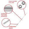 Sunny Health & Fitness 60 Inch Threaded Chrome Barbell Bar