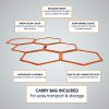 Yes4All Hexagonal Agility Rings with Carrying Bag