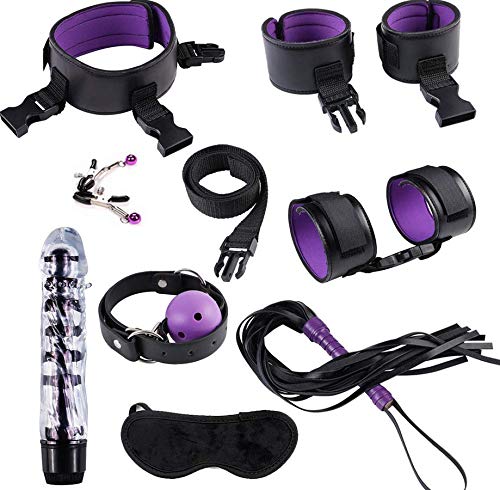 14HAO Purple 11-Piece Gift Yoga Exercise Rope Safe and Comfortable