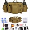 UNISTRENGH Tactical Waist Pack Bag with 2-Water Bottle Pocket