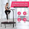 Mini Trampoline with Adjustable Handle Fitness Rebounder