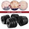 VOSAREA Solid Dumbbell Weights Set 30KG/66LBS