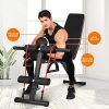 Adjustable Workout Bench With Pull Rope for Home Gym