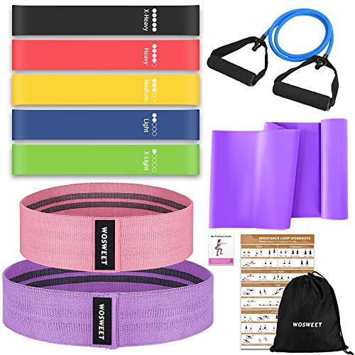 Wosweet Exercise Resistance Bands Set, 11 Pack Workout Bands