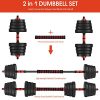 44 Lbs Adjustable Dumbbell Barbell - 12 Adjustable Dumbbell Pieces