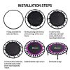 Gielmiy 40'' Silent Fitness Mini Trampoline - Indoor Rebounder for Adults