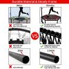 Rimdoc 47" Foldable Fitness Trampoline – Adjustable Handle, Silent Bungee Rebounder for Adults & Kids