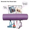 Yoga Mat Rack Wall Mount Foam Rollers Holder Free Adjustment