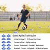 Speed Agility Training Set, Includes 1 Agility Ladder, 4 Steel Stakes