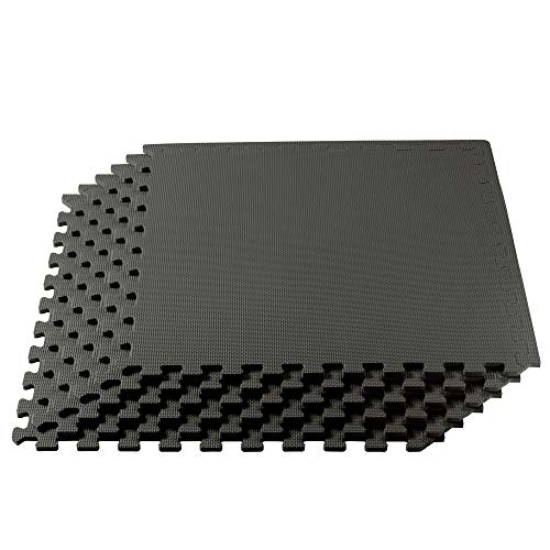 Exercise Floor Mat with EVA Foam, Interlocking Tiles