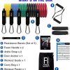 Resistance Bands Set - 5-Piece Exercise Bands - Portable Home Gym Accessories