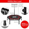 Rimdoc 47" Foldable Fitness Trampoline – Adjustable Handle, Silent Bungee Rebounder for Adults & Kids