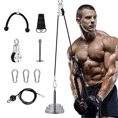 Fitness LAT and Lift Pulley System Gym Pulley Cable Machine