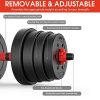 44 Lbs Adjustable Dumbbell Barbell - 12 Adjustable Dumbbell Pieces