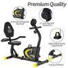 pooboo Magnetic Recumbent Exercise Bike with 8 Levels