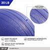 Boost Your Workout with Day 1 Fitness Weighted Slam Ball – 20 lbs, Navy