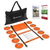 Agility Ladder & 10 Cones Training Set Coordination, Footwork