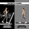Goplus 2 in 1 Folding Treadmill, 2.25HP Under Desk Electric Treadmill
