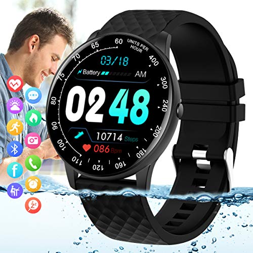 Peakfun Smart Watch,Fitness Tracker Watch with Blood Pressure