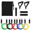 Whatafit 11pc Exercise Bands, Resistance Band Set