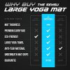 Sensu Large Yoga Mat - 6’ x 4’ x 9mm Extra Thick Exercise Mat for Yoga