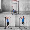 MaxKare Power Cage Rack 19-Level Adjustable with J-Hooks Heavy Duty