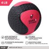 Medicine Exercise Ball with Dual Texture for Superior Grip