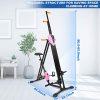2-in-1 Resistance Vertical Climber Magnetic Exercise Bike: Your Complete Home Gym Solution in Pink