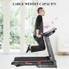 MARNUR Electric Treadmill Foldable 17" Wide Running Machine