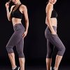 Neleus 3 Pack Workout Running Capris Tummy Control