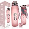 Dark Grey 65cm Exercise Ball, Rose Gold Water Bottle