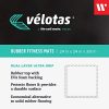 Velotas 3/8 Inch Thick Interlocking Rubber Personal Fitness Mat