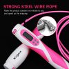 Kuject Skipping Rope Pink, Adjustable Weighted Handle Jump Rope