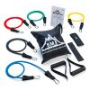 Resistance Band Set with Door Anchor, Ankle Strap, Exercise Chart