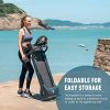 ZELUS Folding Treadmill for Home Gym, Portable Wheels