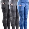 Tummy Control High Waist Yoga Pants Workout Running Leggings