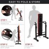 Best Choice Products Adjustable Folding Fitness Barbell Rack