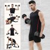 Hex Rubber Dumbbell with Metal Handles