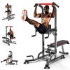 Tower Dip Station and Dumbbell Stool Pull-Ups